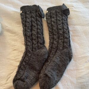 Cozy Cable Knit Socks Ugg Slipper socks
